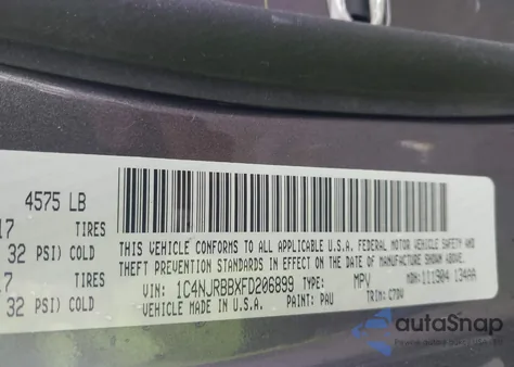 2015 Jeep Patriot Altitude Edition z USA, uszkodzony, nr VIN 1C4NJRBBXFD206899